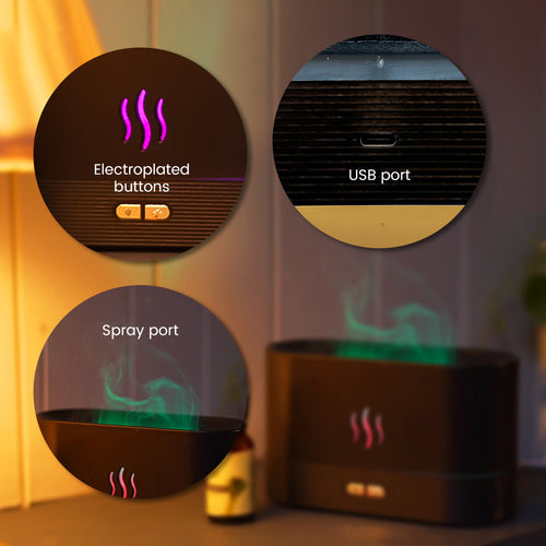 Avahim Flame Air Aroma Diffuser Humidifier, Noiseless with 7 Flame Color