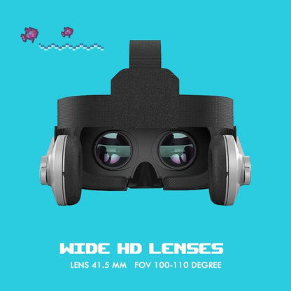 Procus PRO VR Headset - 100-120 Degree FOV with Highest Immersive Experience - 3.5mm Jack Inbuilt Headphones with Procus Stingray VR Controller (Grey)