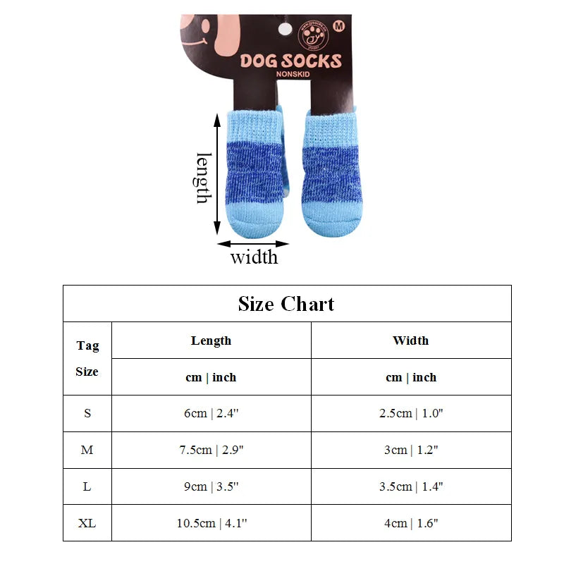 4Pcs Warm Puppy Dog Shoes