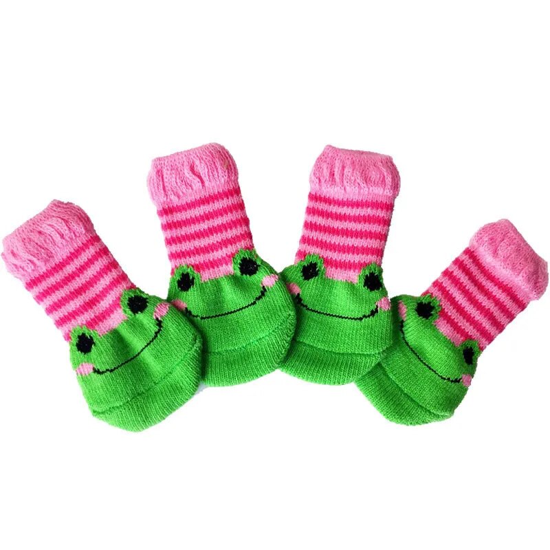 4Pcs Warm Puppy Dog Shoes