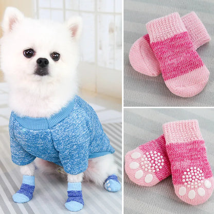 4Pcs Warm Puppy Dog Shoes