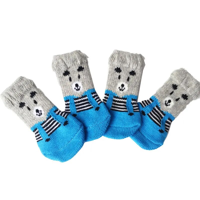 4Pcs Warm Puppy Dog Shoes