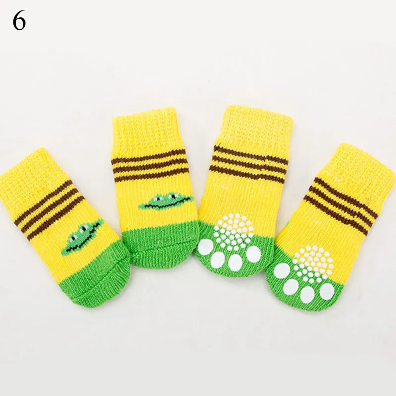 4Pcs Warm Puppy Dog Shoes
