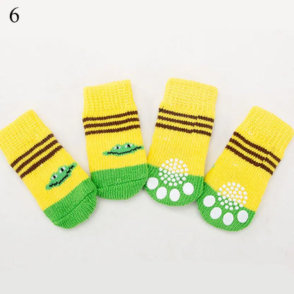 4Pcs Warm Puppy Dog Shoes