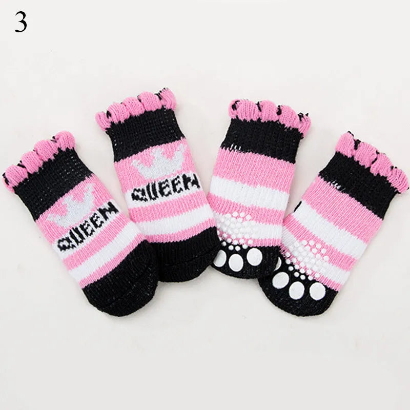 4Pcs Warm Puppy Dog Shoes