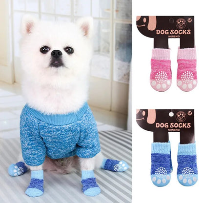 4Pcs Warm Puppy Dog Shoes