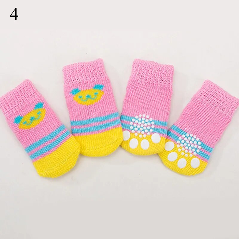 4Pcs Warm Puppy Dog Shoes
