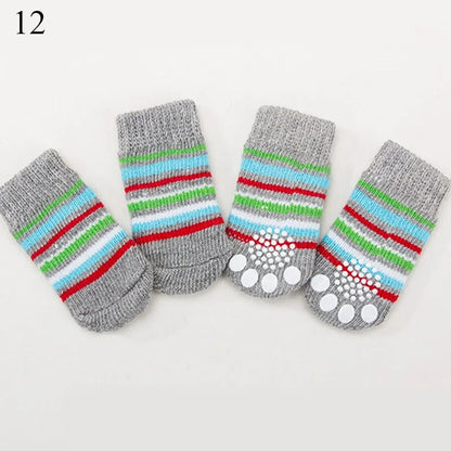 4Pcs Warm Puppy Dog Shoes