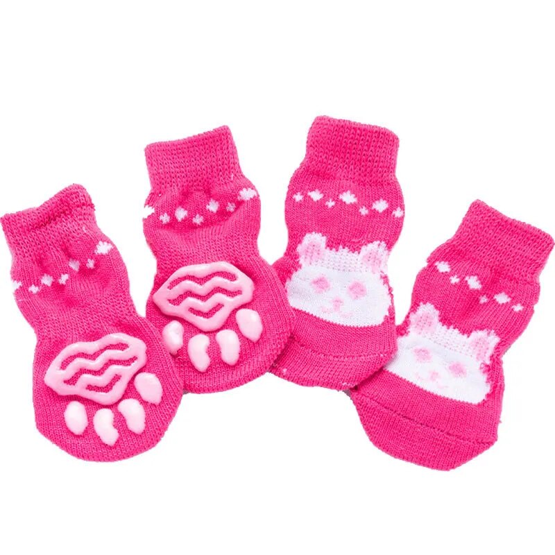 4Pcs Warm Puppy Dog Shoes