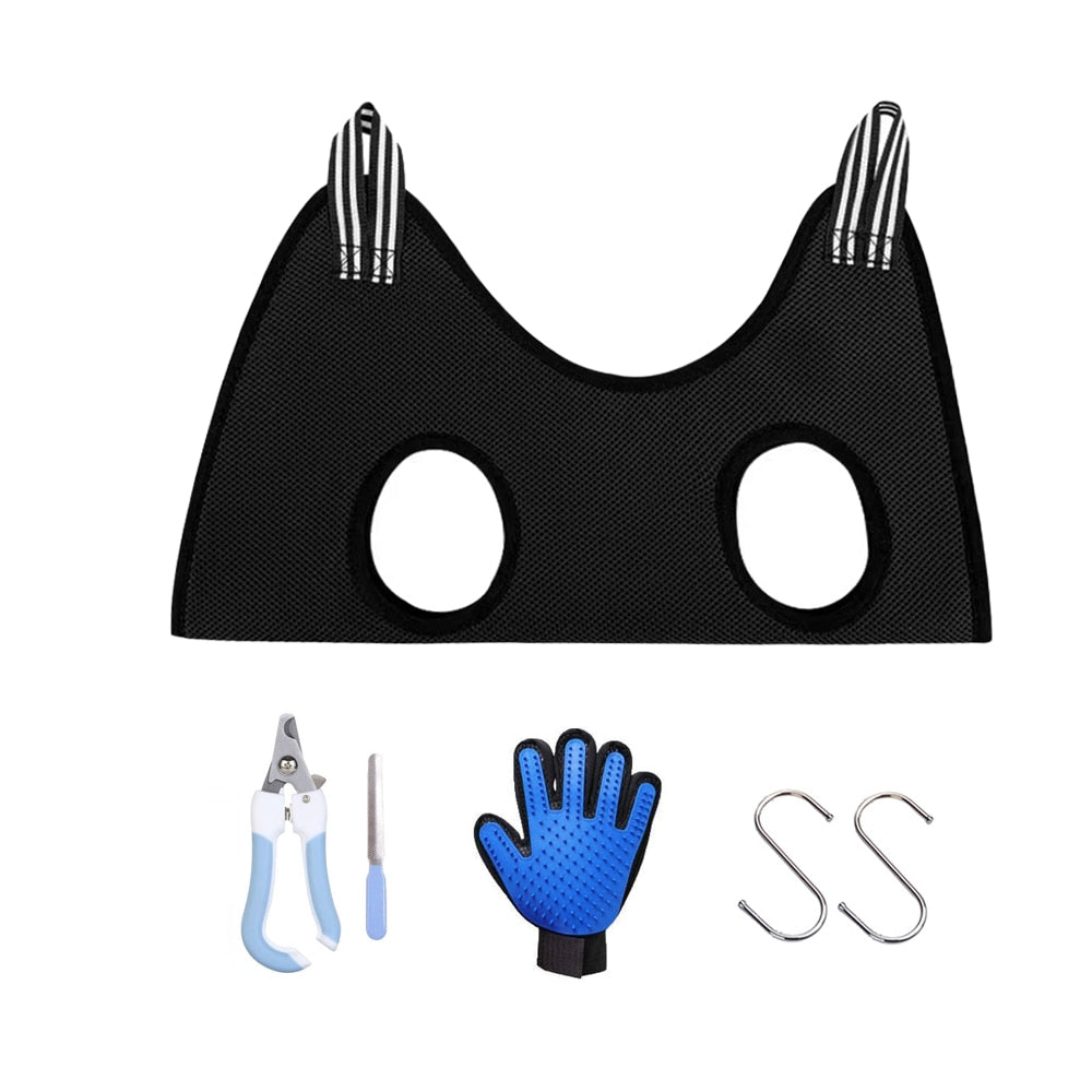 Cat Grooming nail cutting hammock