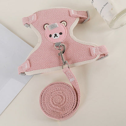 Small Pet Vest Breathable Leash