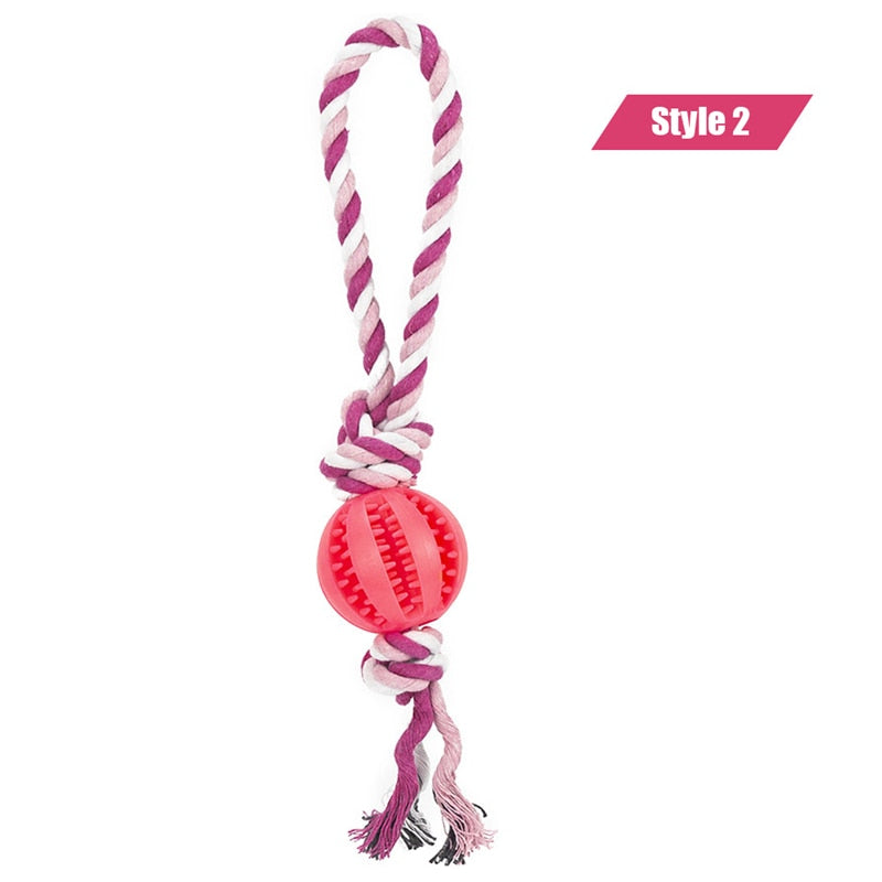 Dog Interactive Rope Balls Toys