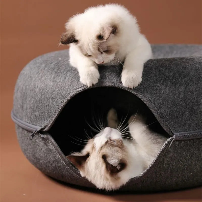 Felt Pet Cat House Cat Tunnel