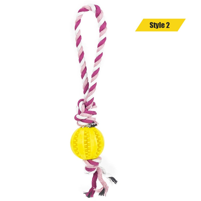 Dog Interactive Rope Balls Toys