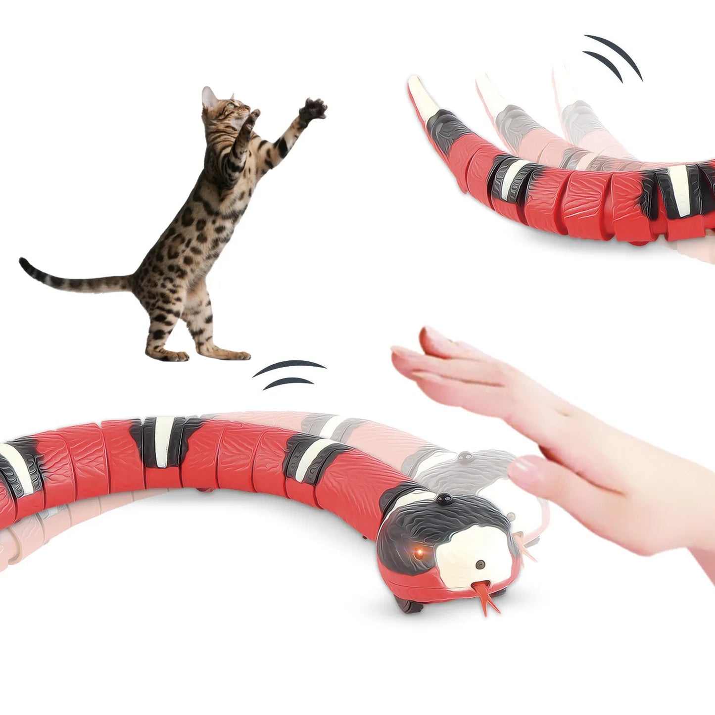 Automatic Cat Toys Interactive Smart Sensing Snake