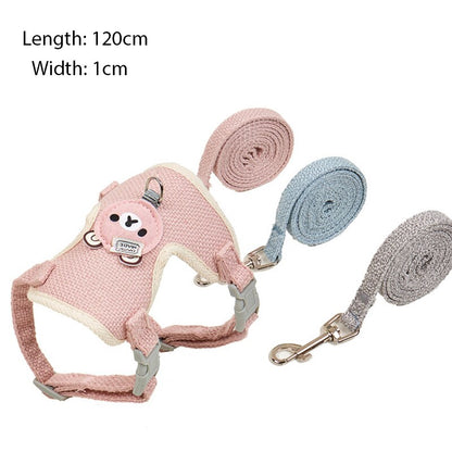 Small Pet Vest Breathable Leash