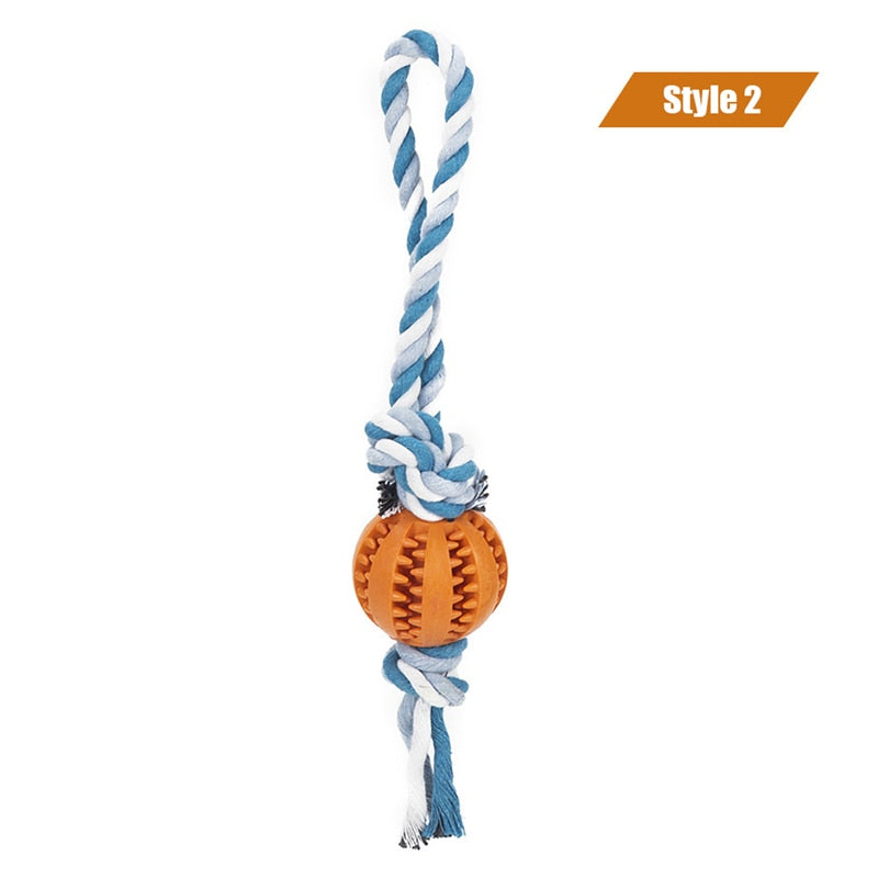 Dog Interactive Rope Balls Toys