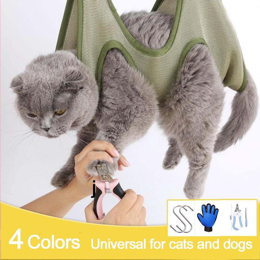 Cat Grooming nail cutting hammock
