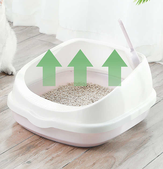 cat litter box with shovel