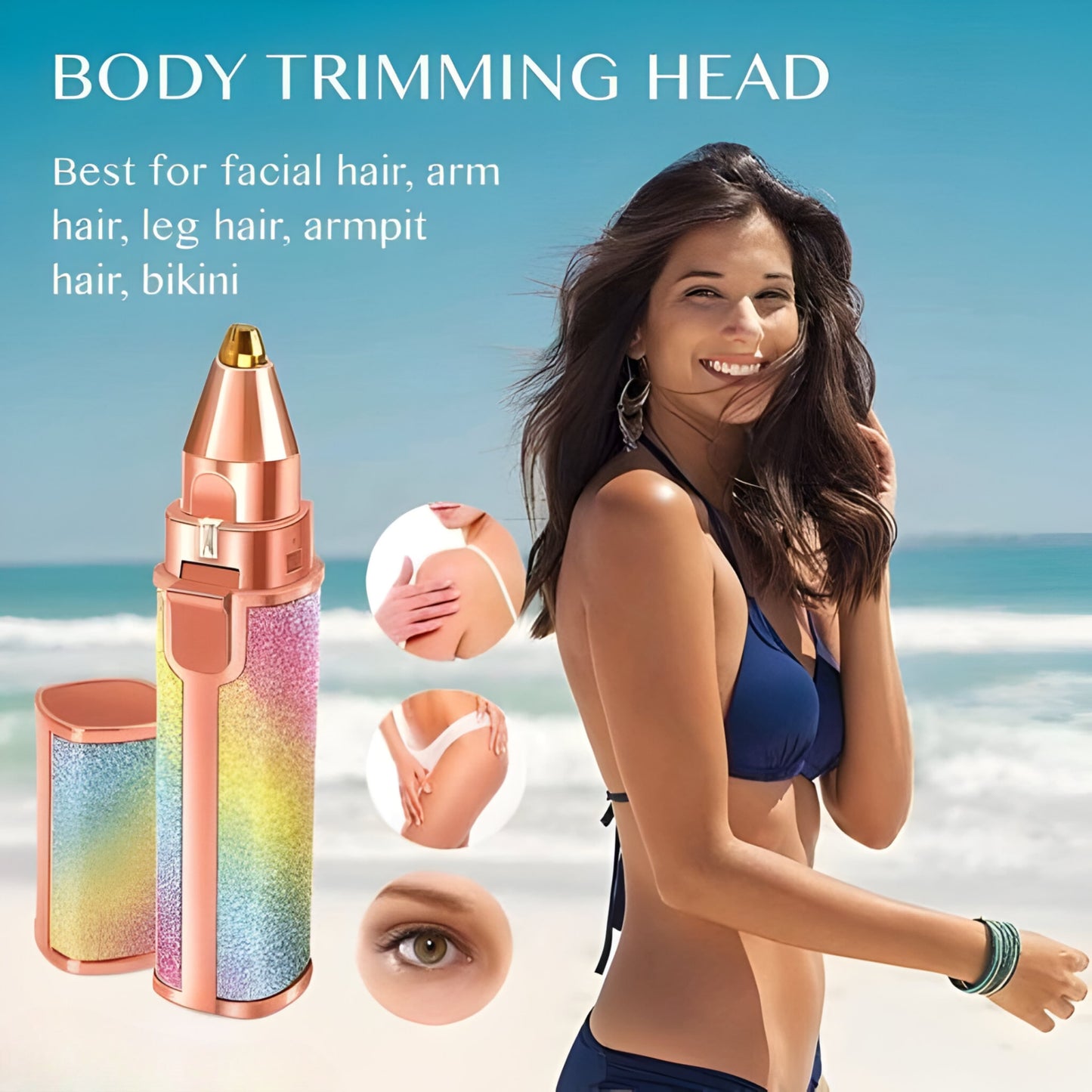 2 in 1 Hair Remover Epilator & Eyebrow Trimmer Machine