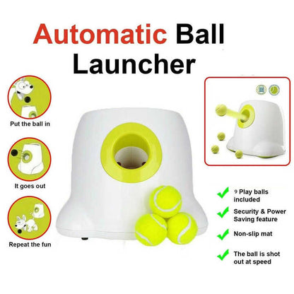 Automatic dog tennis ball launcher