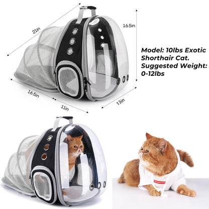 Bubble backpack pet carrier
