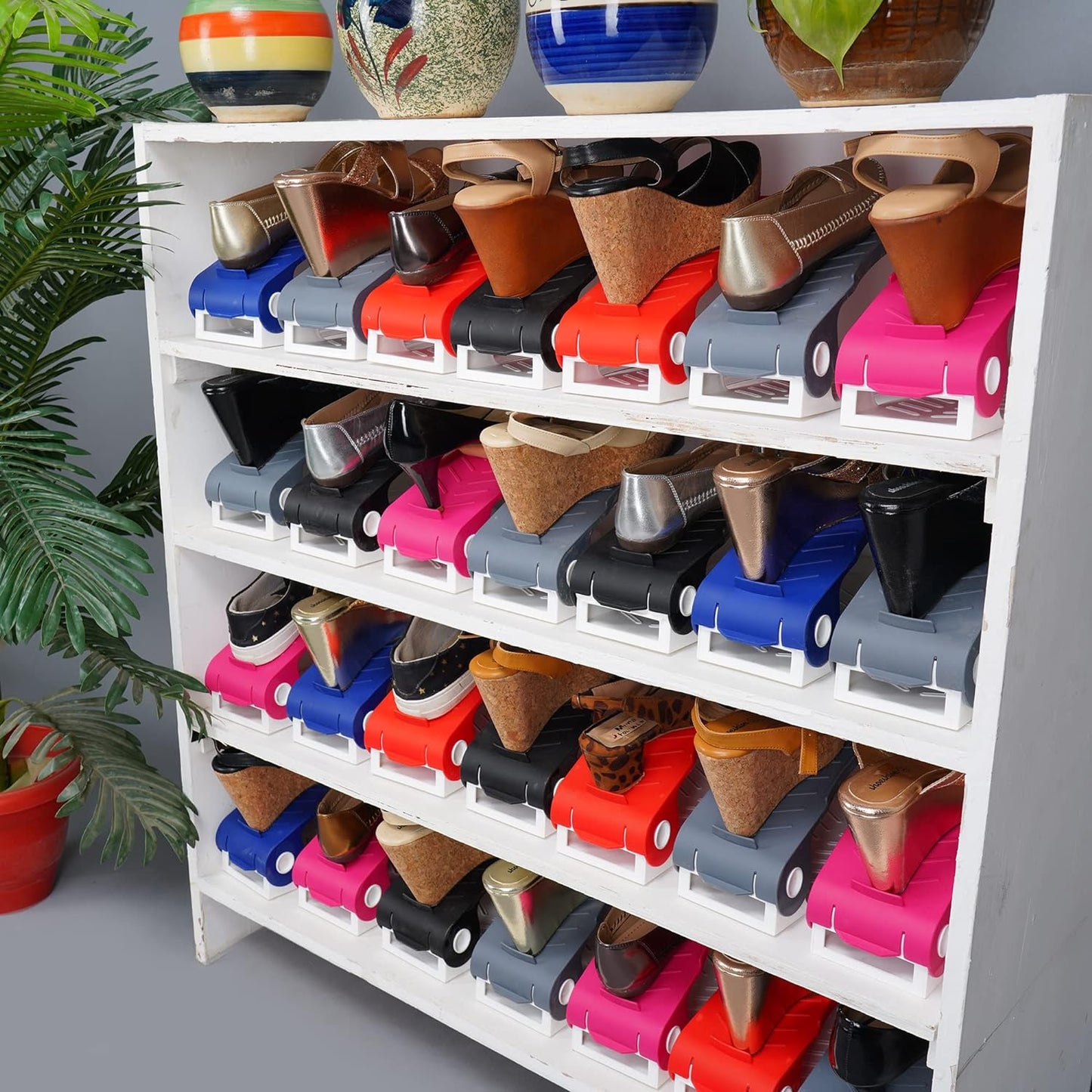 Adjustable Plastic Shoes Rack Organizer