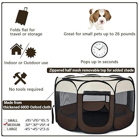 Portable and Foldable Pet Playpen