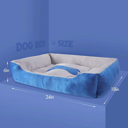 Rectangle Pet Dog Bed Washable Sofa Bed